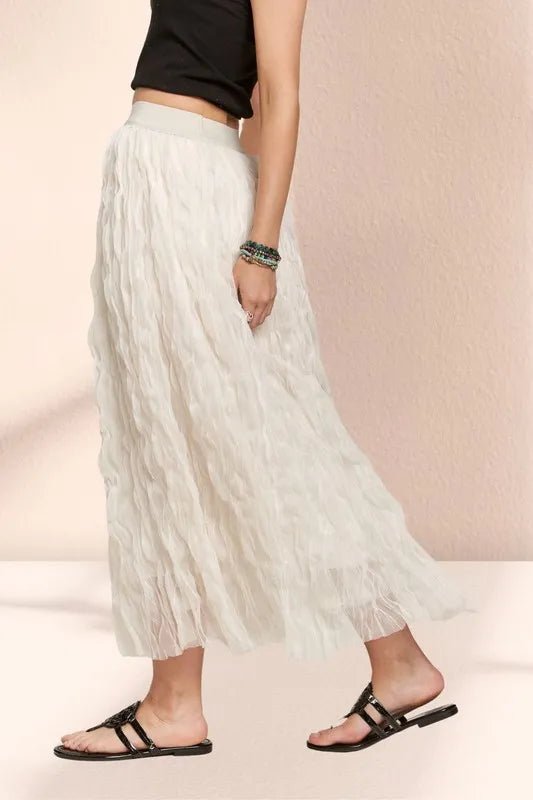Elastic Waist Cloud Fluffy Maxi Skirt - VeauBeauty