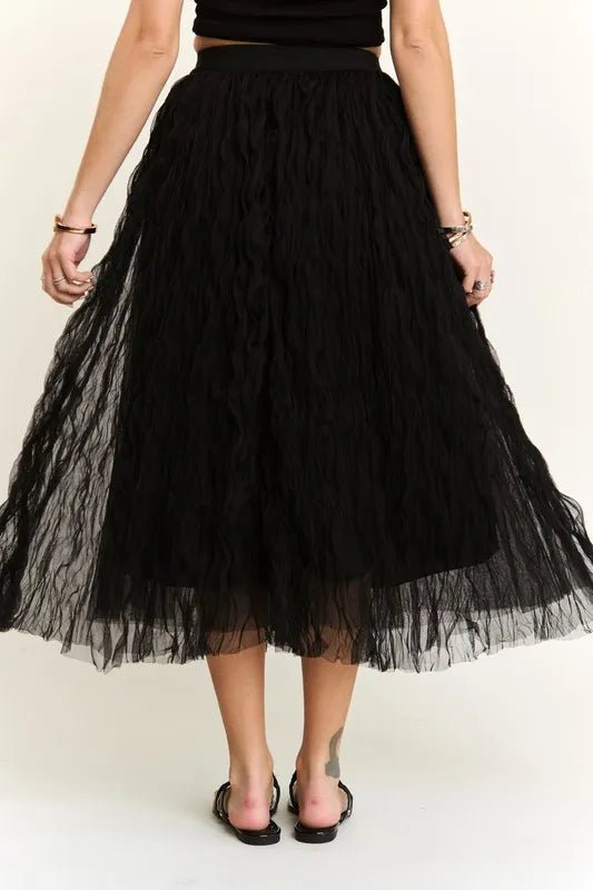 Elastic Waist Cloud Fluffy Maxi Skirt - VeauBeauty