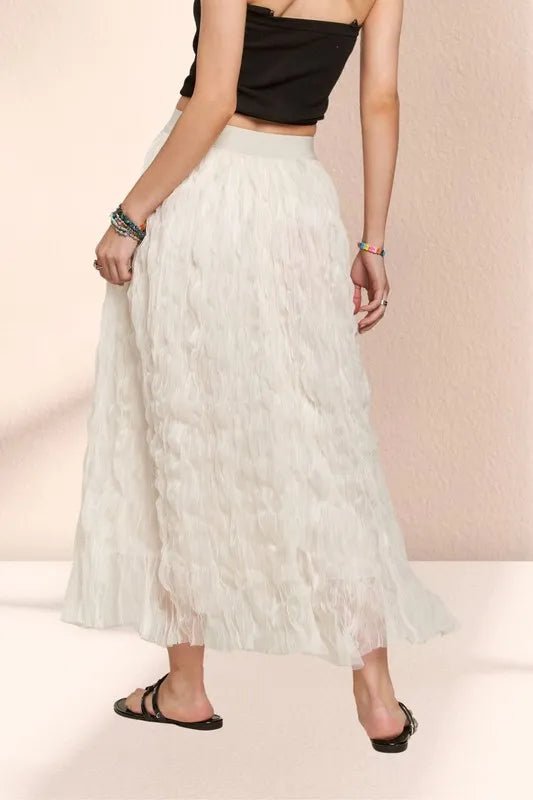 Elastic Waist Cloud Fluffy Maxi Skirt - VeauBeauty