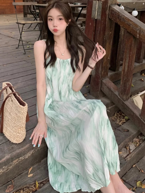 Everyday Suspender Maxi Skirt – Free Size Casual Long Dress for Women - VeauBeauty