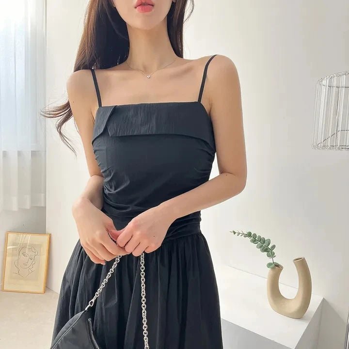 Feminine A - Line Summer Dress – Bell Sleeve Detail & High Waist Mid - Length Design - VeauBeauty