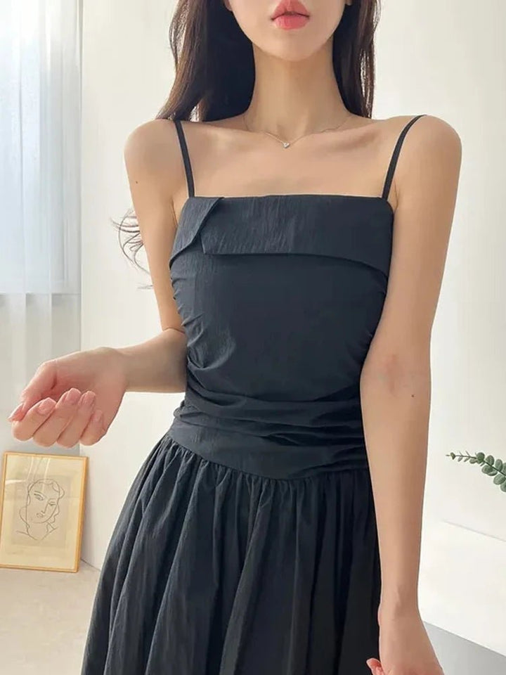 Feminine A - Line Summer Dress – Bell Sleeve Detail & High Waist Mid - Length Design - VeauBeauty