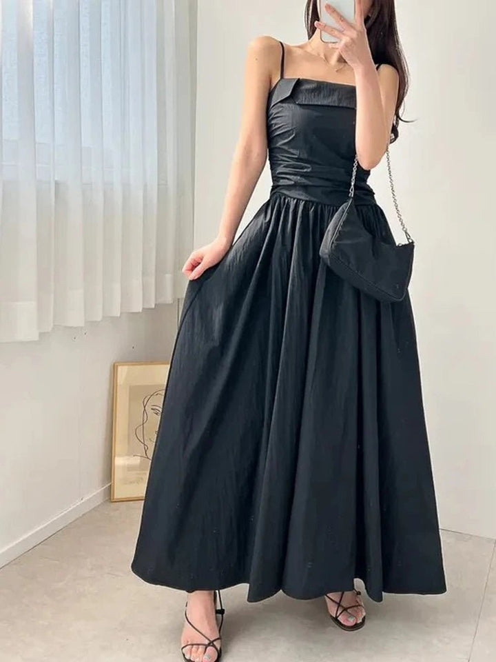 Feminine A - Line Summer Dress – Bell Sleeve Detail & High Waist Mid - Length Design - VeauBeauty