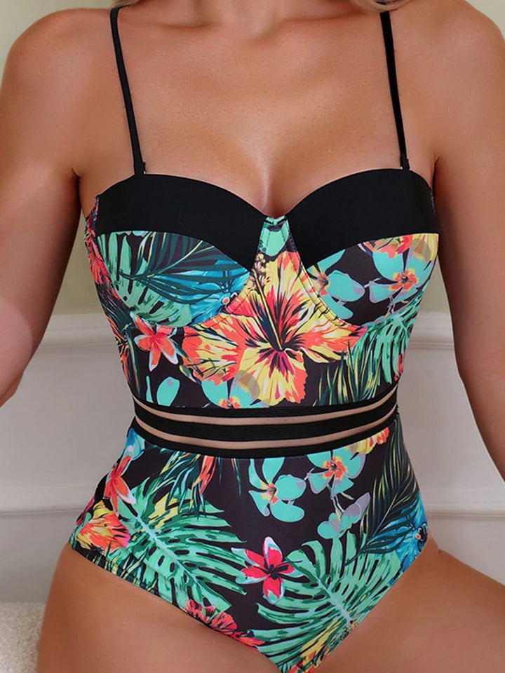 Floryva Push - Up Swimsuit – 2025 Floral One - Piece Swimwear for Women - VeauBeauty