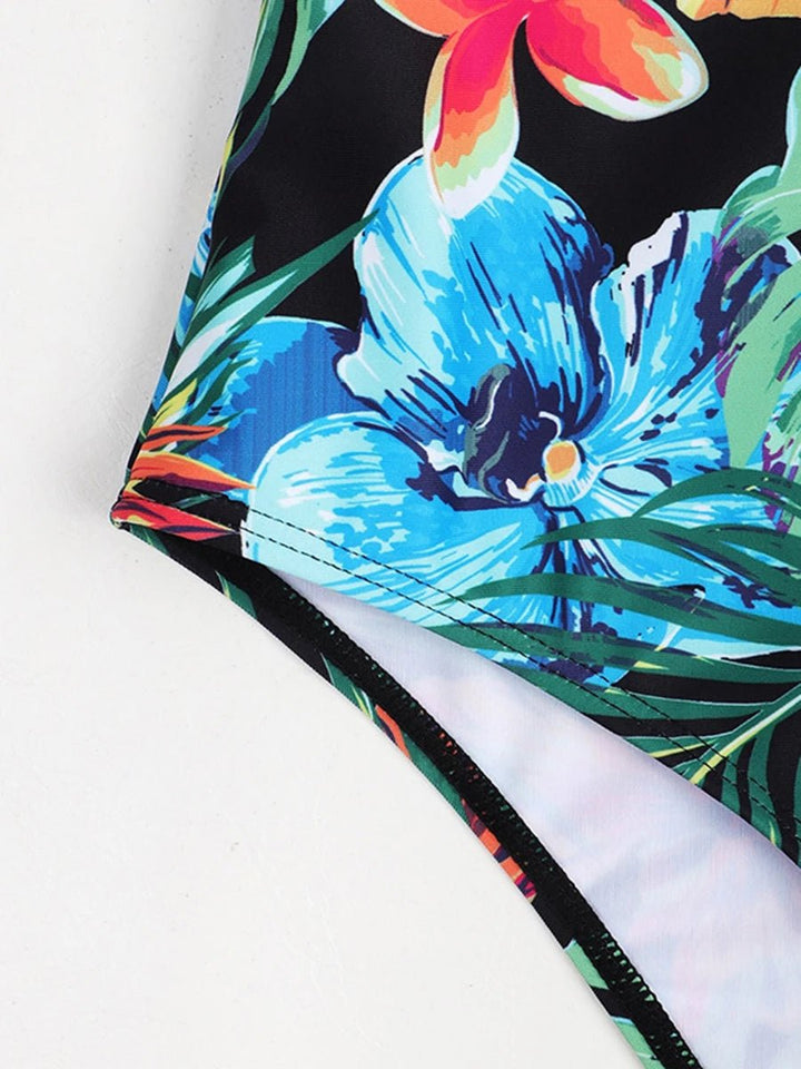 Floryva Push - Up Swimsuit – 2025 Floral One - Piece Swimwear for Women - VeauBeauty