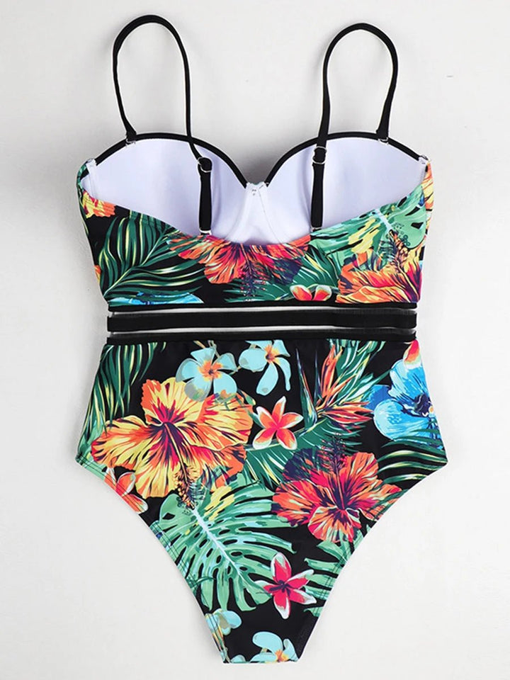 Floryva Push - Up Swimsuit – 2025 Floral One - Piece Swimwear for Women - VeauBeauty