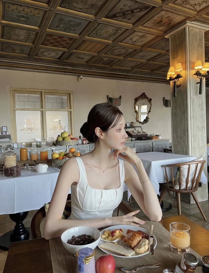 French Chic Summer Dress – High Waist Elegant Hepburn Style for Women - VeauBeauty