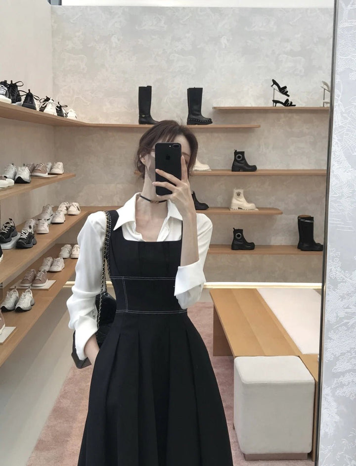 French Chic Summer Dress – High Waist Elegant Hepburn Style for Women - VeauBeauty