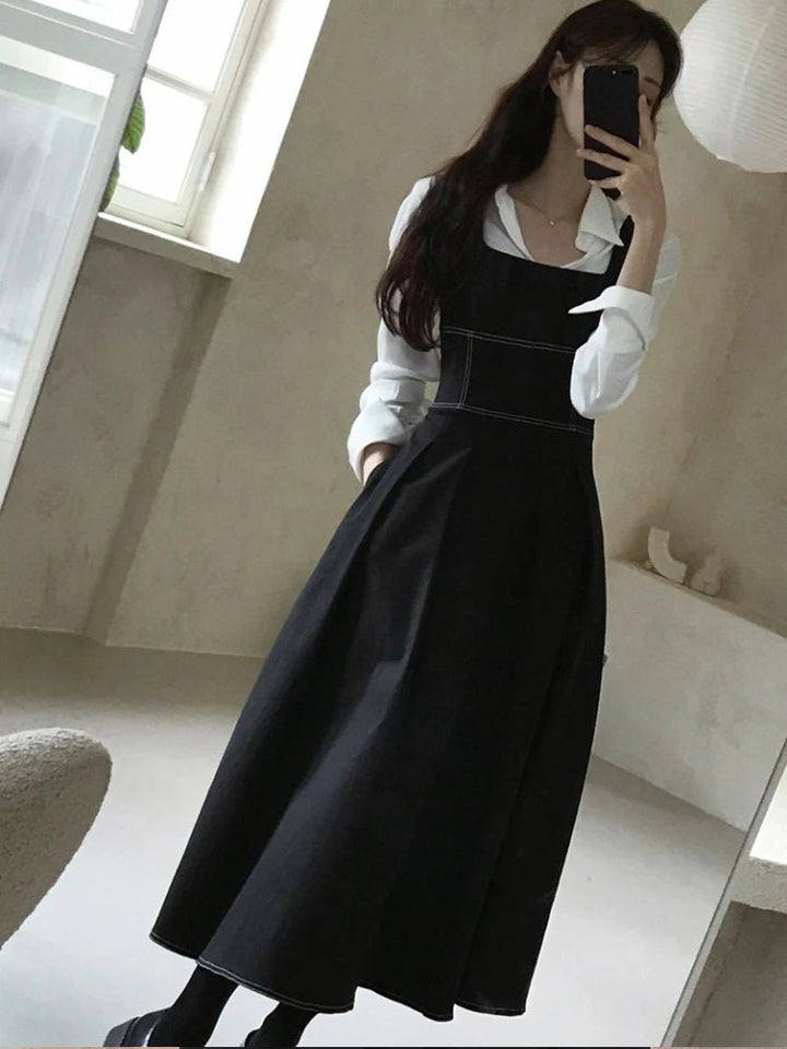French Chic Summer Dress – High Waist Elegant Hepburn Style for Women - VeauBeauty