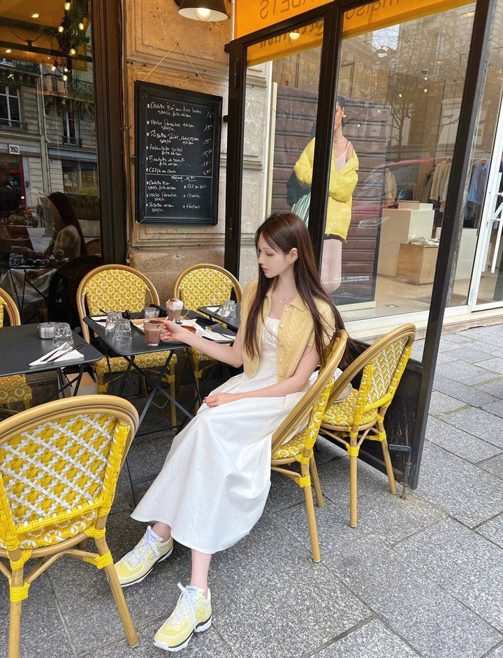 French Chic Summer Dress – High Waist Elegant Hepburn Style for Women - VeauBeauty