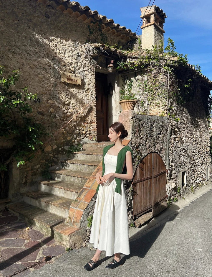 French Chic Summer Dress – High Waist Elegant Hepburn Style for Women - VeauBeauty