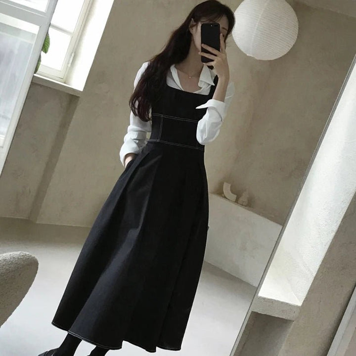 French Chic Summer Dress – High Waist Elegant Hepburn Style for Women - VeauBeauty
