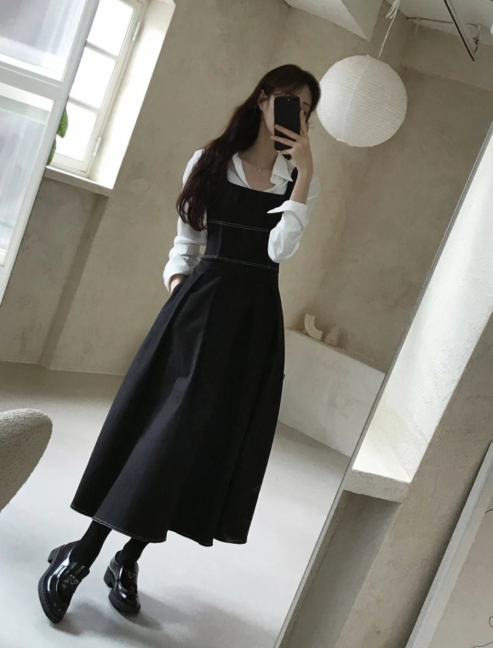 French Chic Summer Dress – High Waist Elegant Hepburn Style for Women - VeauBeauty