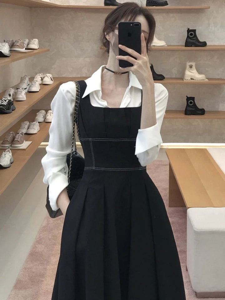 French Chic Summer Dress – High Waist Elegant Hepburn Style for Women - VeauBeauty