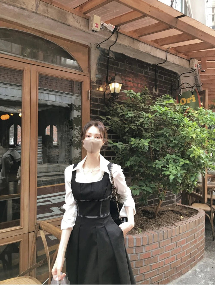 French Chic Summer Dress – High Waist Elegant Hepburn Style for Women - VeauBeauty