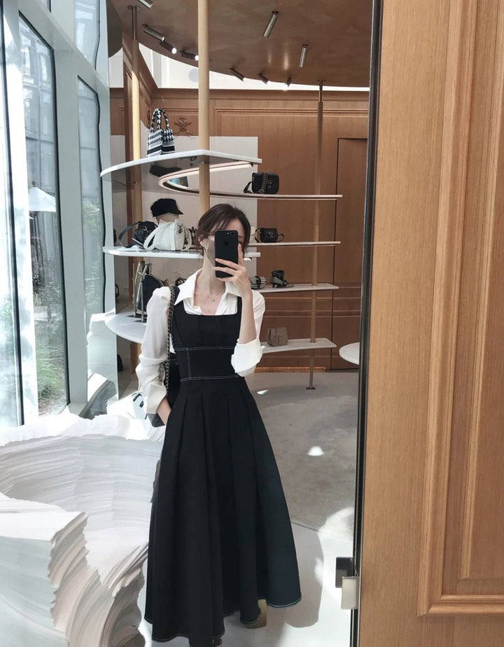 French Chic Summer Dress – High Waist Elegant Hepburn Style for Women - VeauBeauty