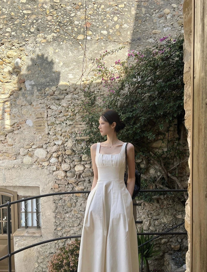 French Chic Summer Dress – High Waist Elegant Hepburn Style for Women - VeauBeauty