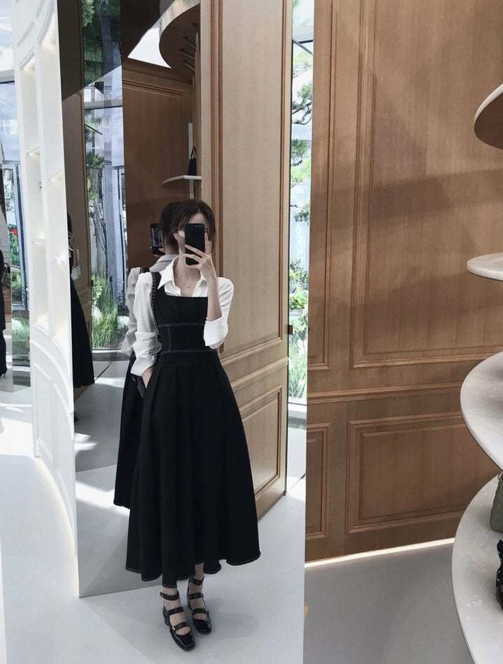 French Chic Summer Dress – High Waist Elegant Hepburn Style for Women - VeauBeauty