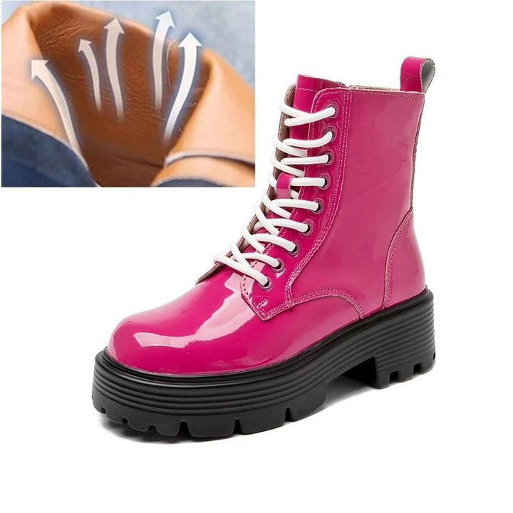 Genuine Leather Marton Boots High Heel Winter Ankle Boots - VeauBeauty