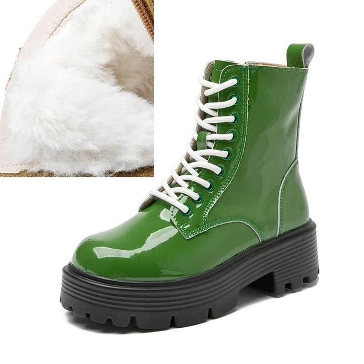 Genuine Leather Marton Boots High Heel Winter Ankle Boots - VeauBeauty
