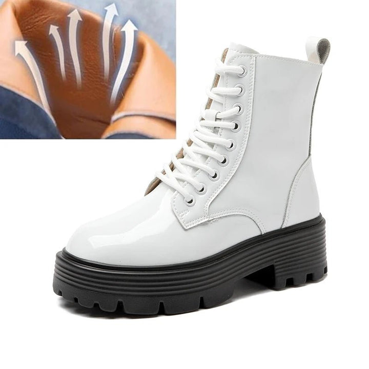 Genuine Leather Marton Boots High Heel Winter Ankle Boots - VeauBeauty