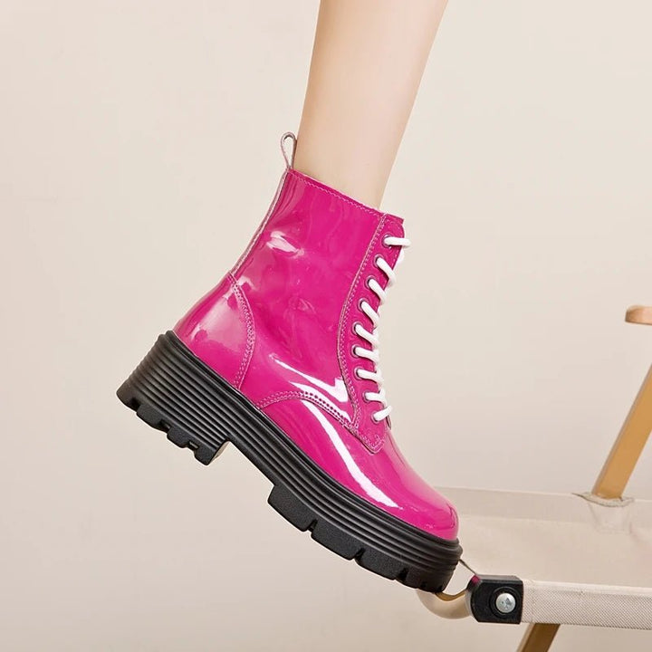 Genuine Leather Marton Boots High Heel Winter Ankle Boots - VeauBeauty
