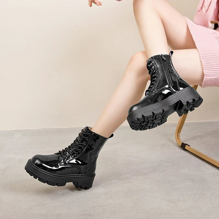 Genuine Leather Marton Boots High Heel Winter Ankle Boots - VeauBeauty