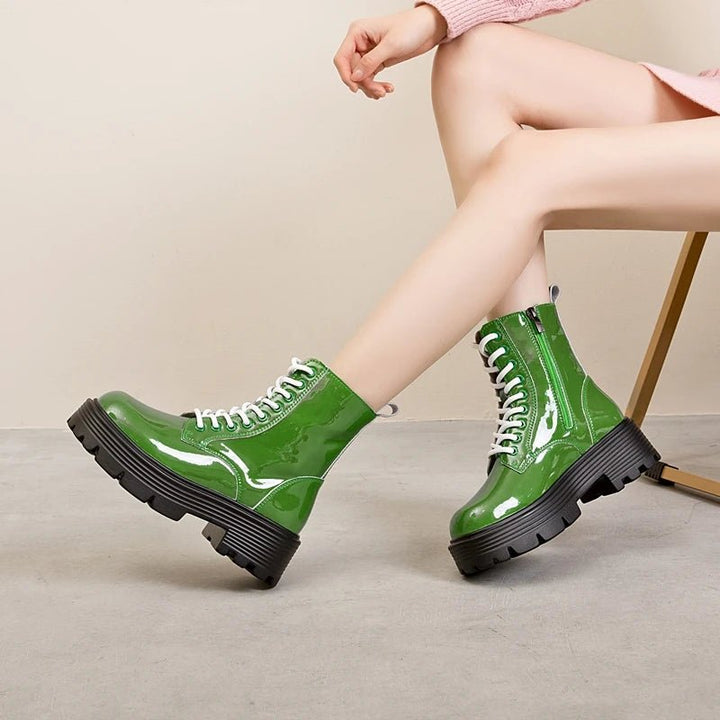Genuine Leather Marton Boots High Heel Winter Ankle Boots - VeauBeauty