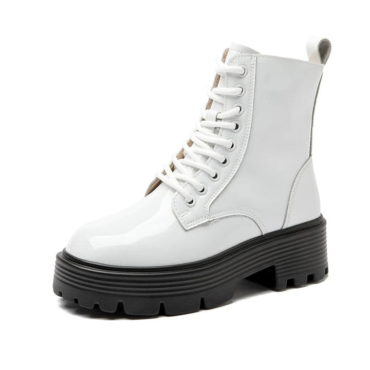 Genuine Leather Marton Boots High Heel Winter Ankle Boots - VeauBeauty