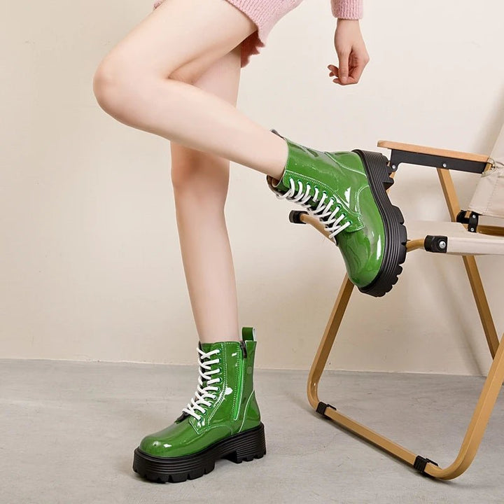 Genuine Leather Marton Boots High Heel Winter Ankle Boots - VeauBeauty