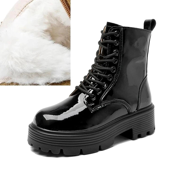 Genuine Leather Marton Boots High Heel Winter Ankle Boots - VeauBeauty