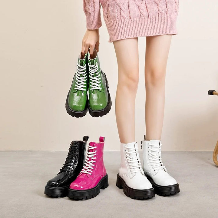 Genuine Leather Marton Boots High Heel Winter Ankle Boots - VeauBeauty