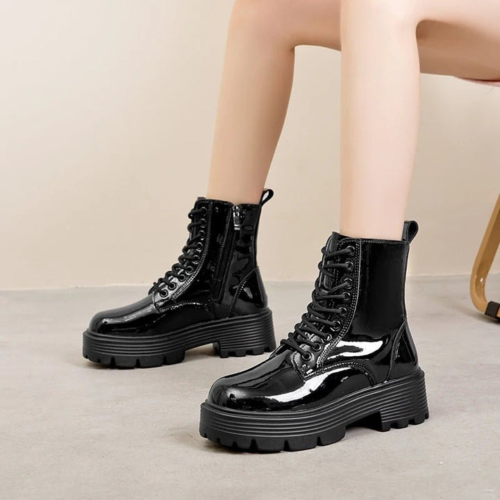 Genuine Leather Marton Boots High Heel Winter Ankle Boots - VeauBeauty