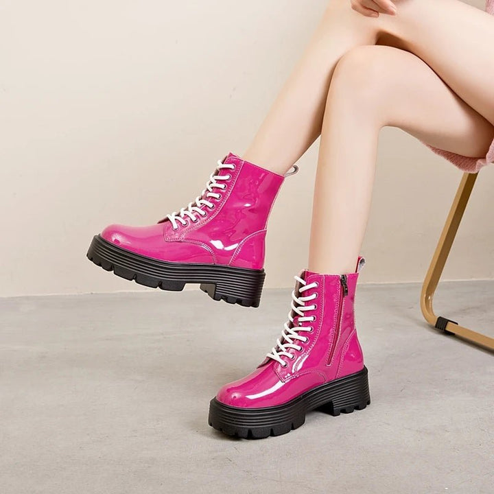 Genuine Leather Marton Boots High Heel Winter Ankle Boots - VeauBeauty