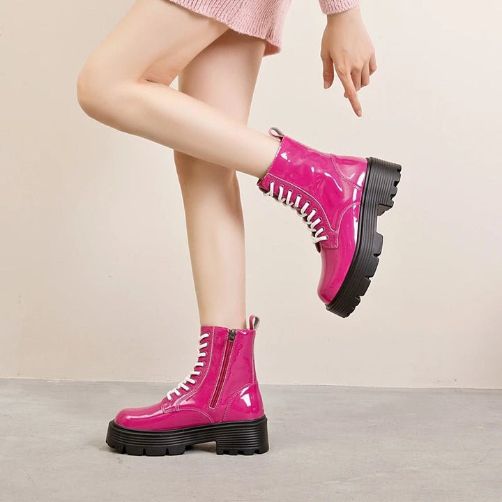 Genuine Leather Marton Boots High Heel Winter Ankle Boots - VeauBeauty