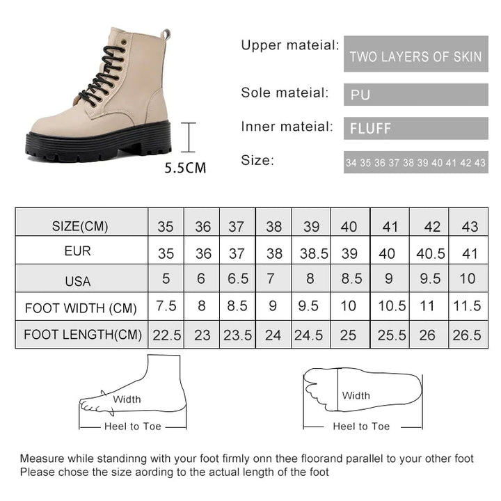 Genuine Leather Warm Ankle Snow Boots – Non - Slip Winter Short Boots - VeauBeauty