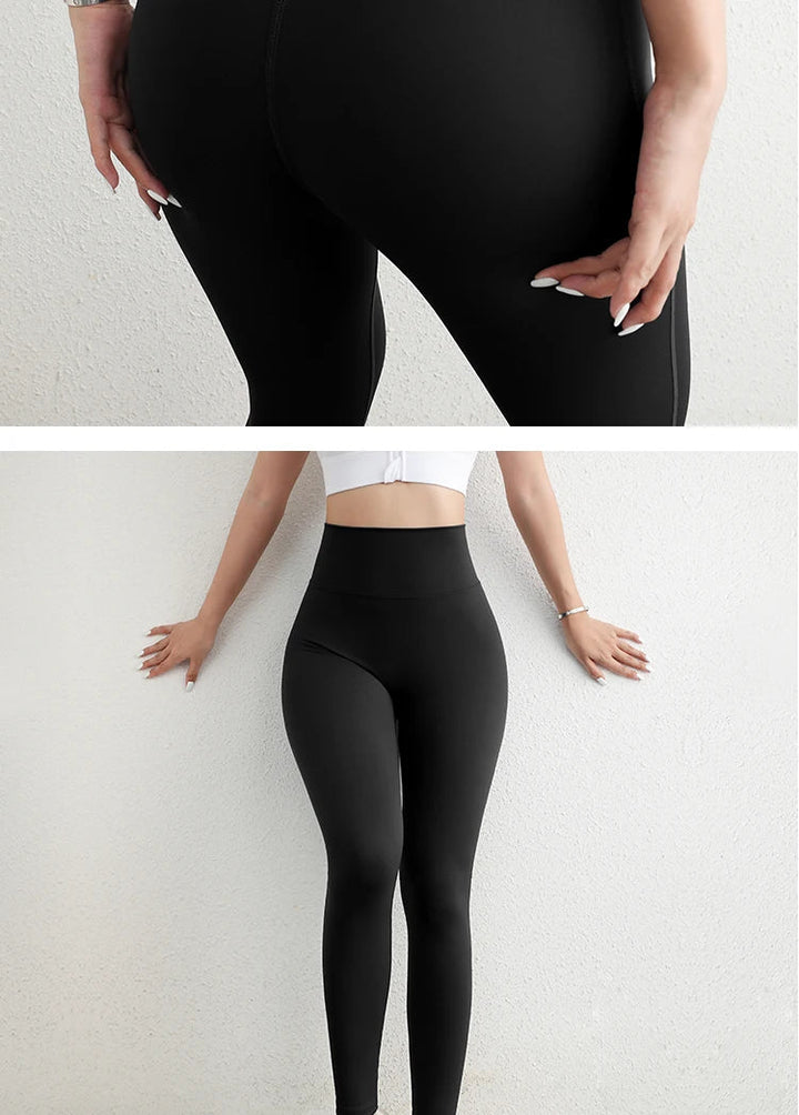 High Impact Elastic Yoga Leggings – Classical High Waist Sport Pants for Girls - VeauBeauty