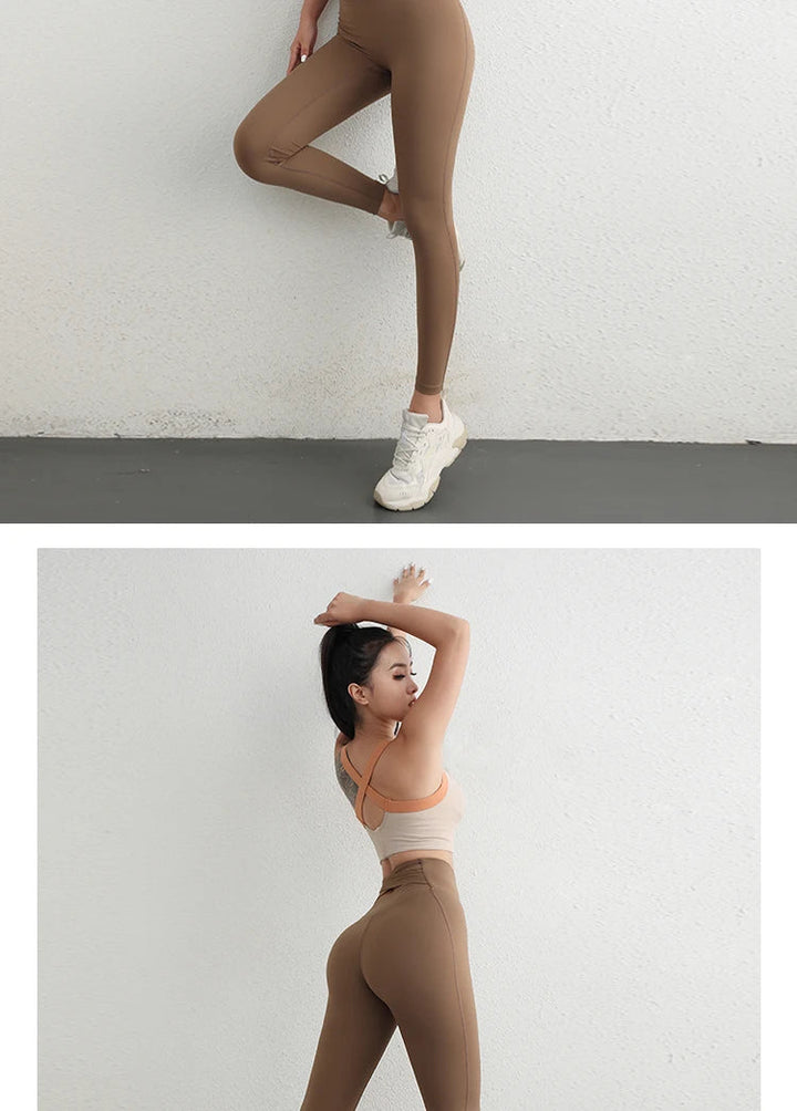 High Impact Elastic Yoga Leggings – Classical High Waist Sport Pants for Girls - VeauBeauty