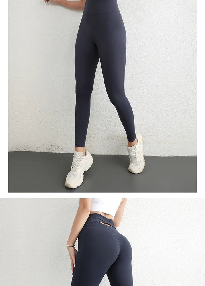 High Impact Elastic Yoga Leggings – Classical High Waist Sport Pants for Girls - VeauBeauty