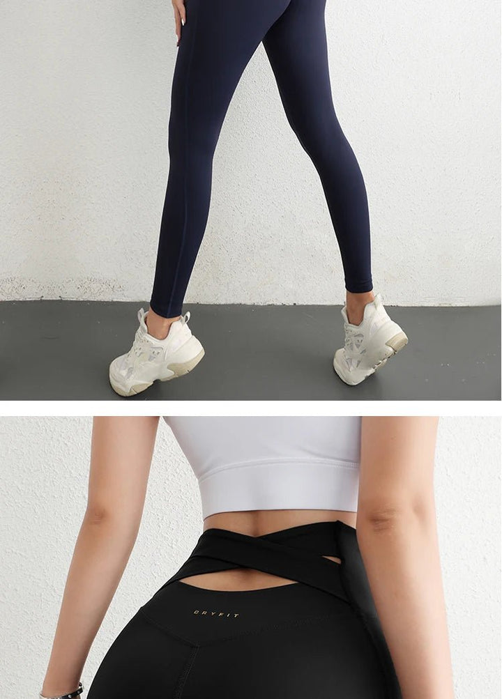 High Impact Elastic Yoga Leggings – Classical High Waist Sport Pants for Girls - VeauBeauty