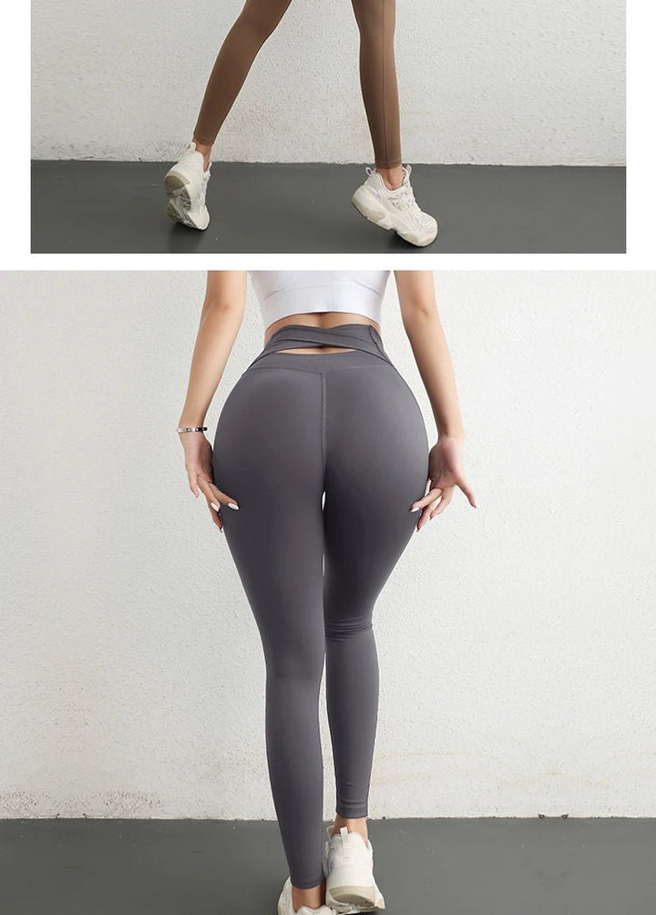 High Impact Elastic Yoga Leggings – Classical High Waist Sport Pants for Girls - VeauBeauty