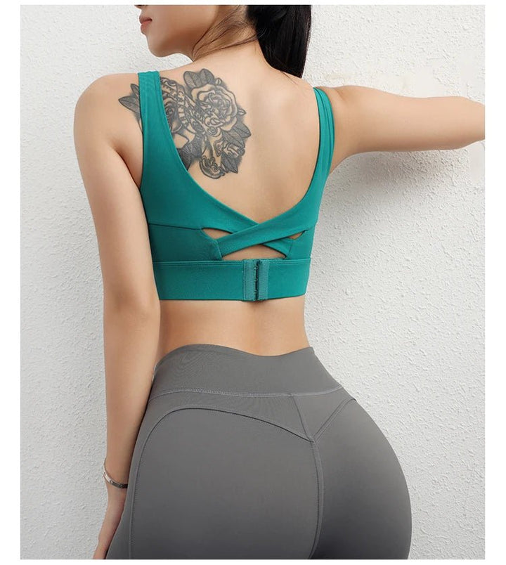 High Support Built - in Bra Crop Top – Women's Sexy Yoga Fitness Bra - VeauBeauty