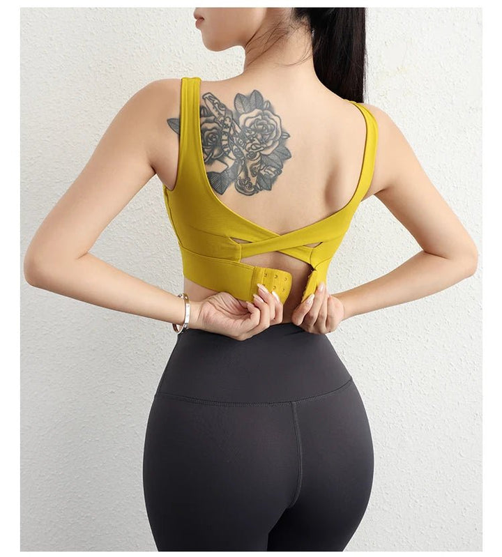 High Support Built - in Bra Crop Top – Women's Sexy Yoga Fitness Bra - VeauBeauty
