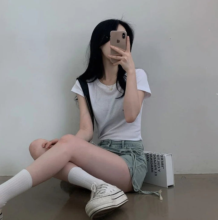 High Waist A - Line Denim Shorts – Women’s Summer Fit Jeans for 18–24 - VeauBeauty