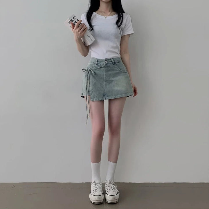 High Waist A - Line Denim Shorts – Women’s Summer Fit Jeans for 18–24 - VeauBeauty
