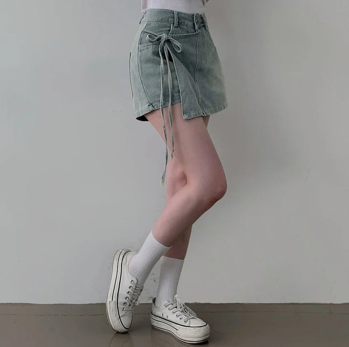High Waist A - Line Denim Shorts – Women’s Summer Fit Jeans for 18–24 - VeauBeauty