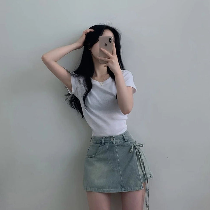 High Waist A - Line Denim Shorts – Women’s Summer Fit Jeans for 18–24 - VeauBeauty