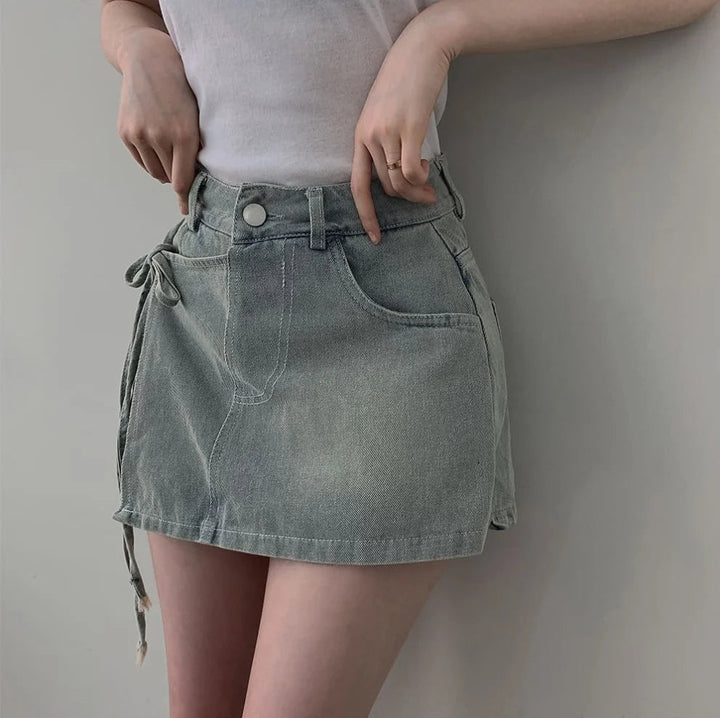 High Waist A - Line Denim Shorts – Women’s Summer Fit Jeans for 18–24 - VeauBeauty