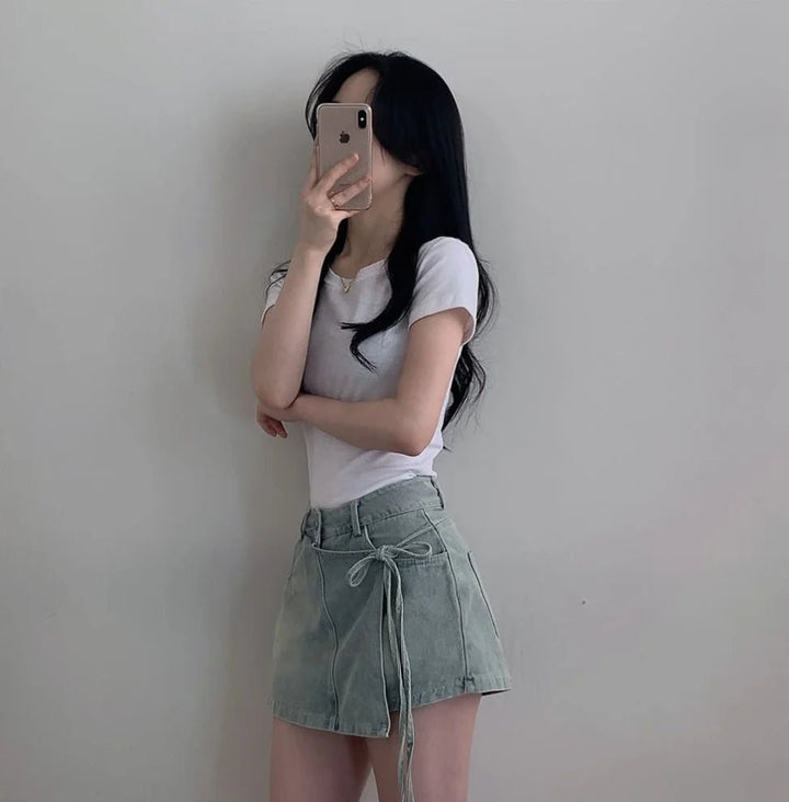 High Waist A - Line Denim Shorts – Women’s Summer Fit Jeans for 18–24 - VeauBeauty