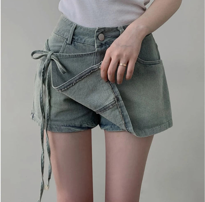 High Waist A - Line Denim Shorts – Women’s Summer Fit Jeans for 18–24 - VeauBeauty
